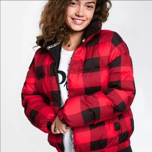 Pink puffer coat size s